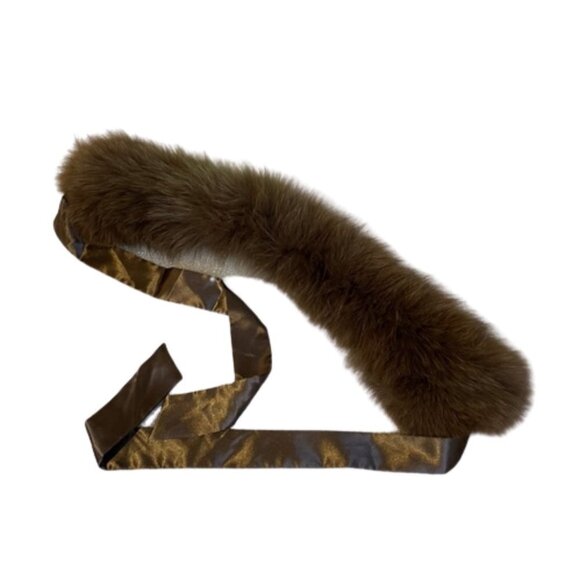 Real Fur Wrap Collar blue fox - Picture 1 of 7